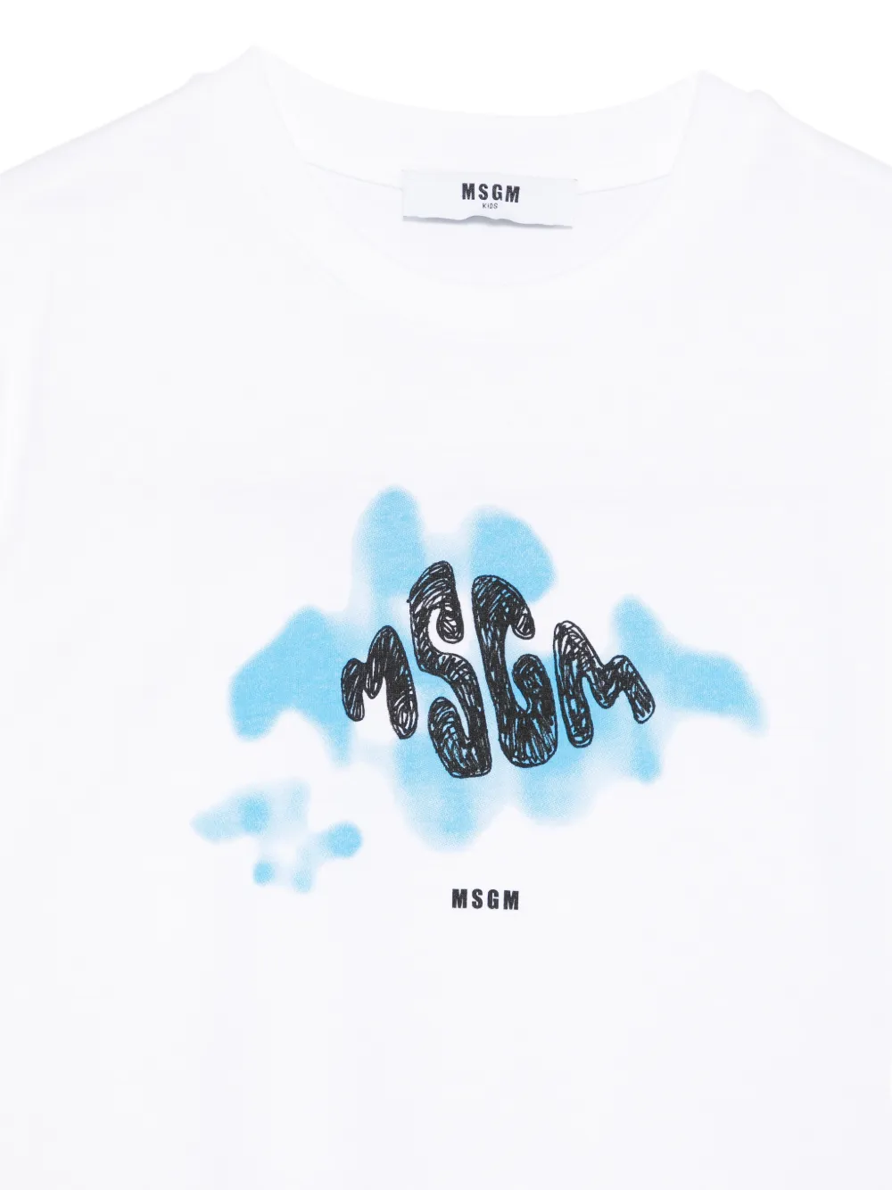 MSGM Kids T-shirt met logo Wit