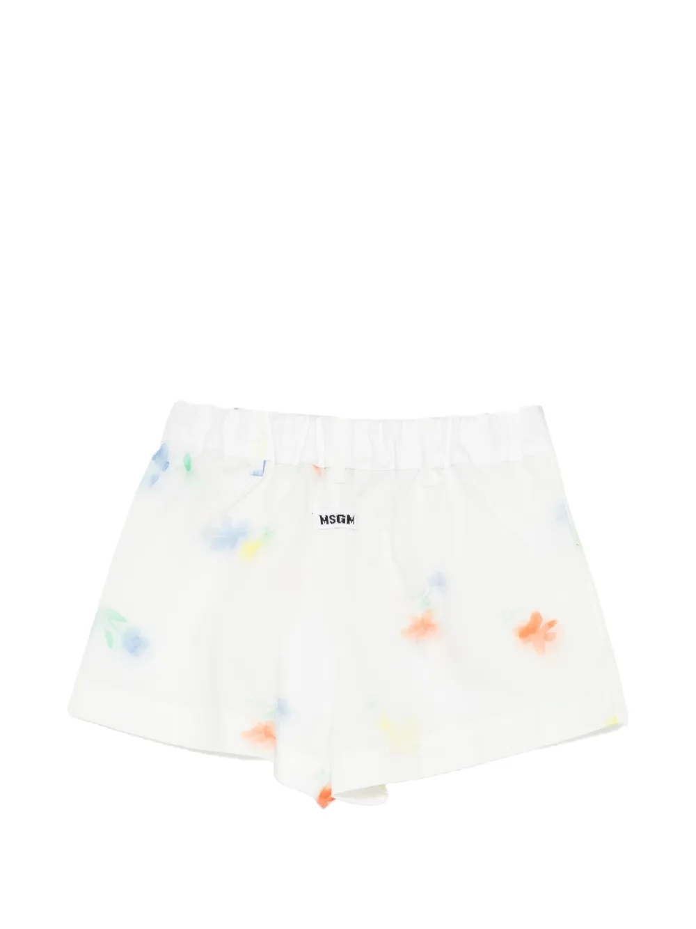 MSGM Kids Shorts met bloemenprint Wit