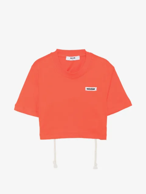 MSGM Kids playera con aplique del logo