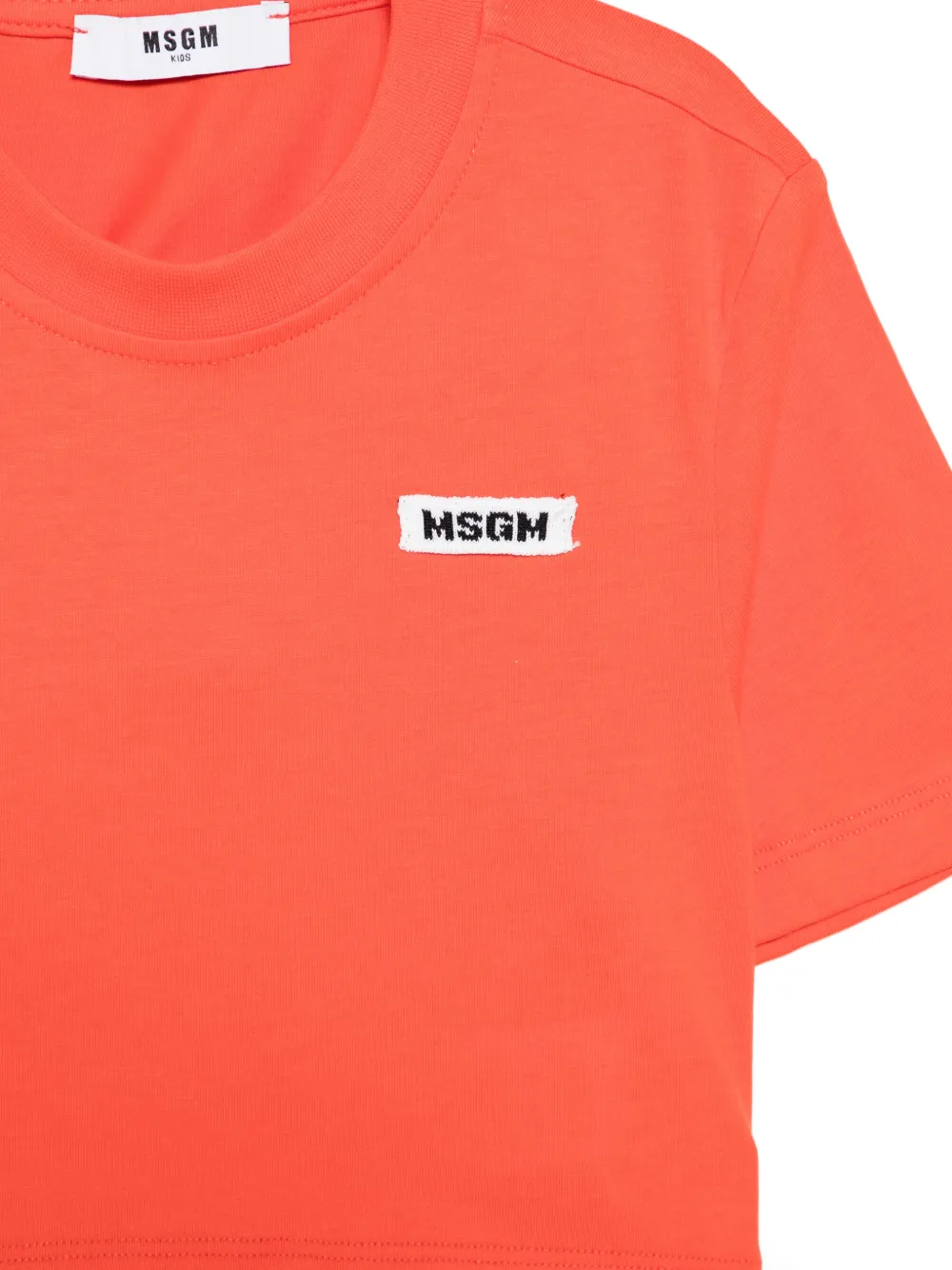 MSGM Kids T-shirt met logopatch Rood