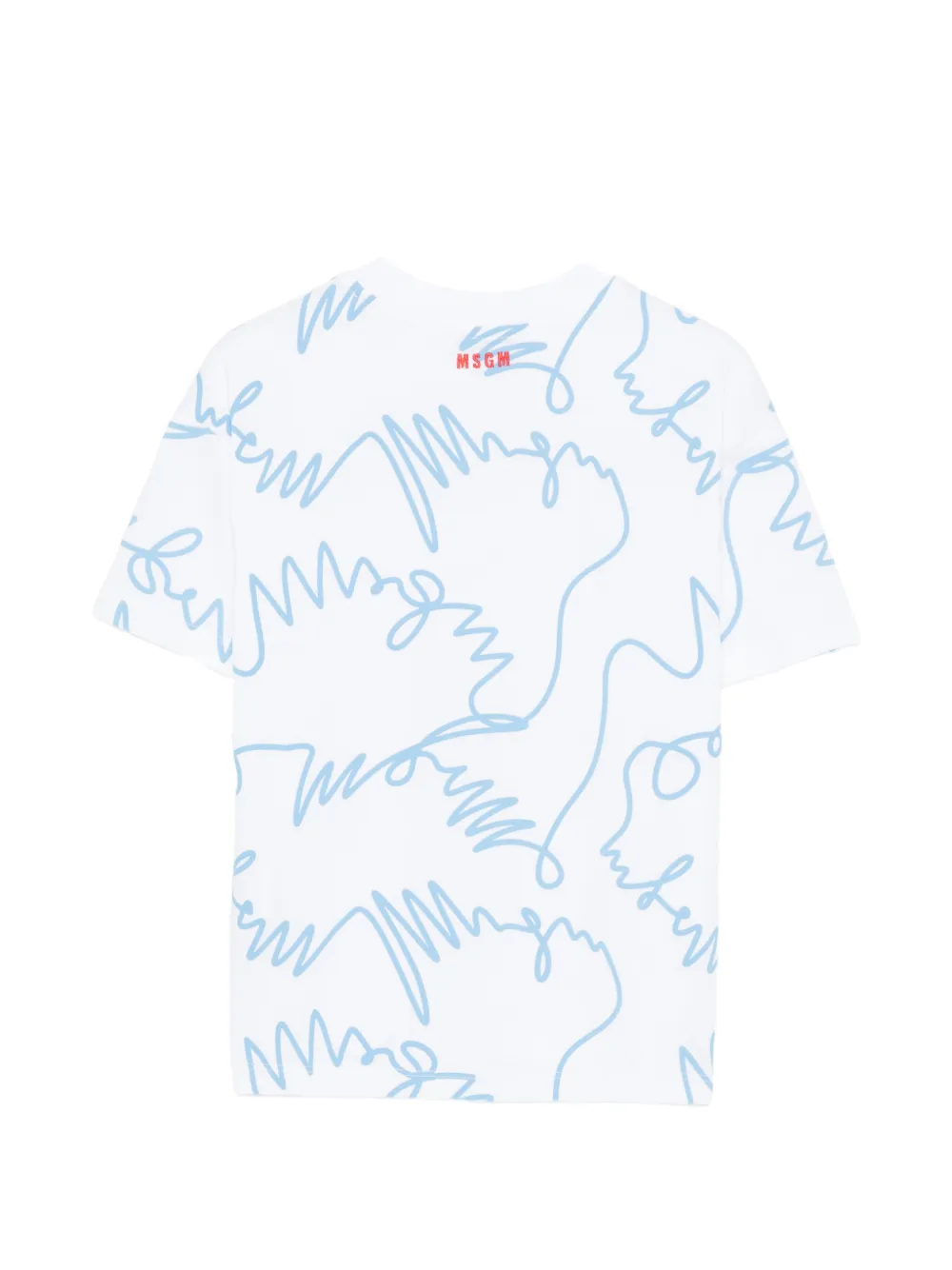  Msgm Kids Abstract-print T-shirt - White 