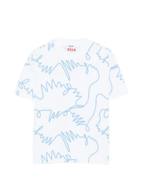 MSGM Kids playera con estampado abstracto