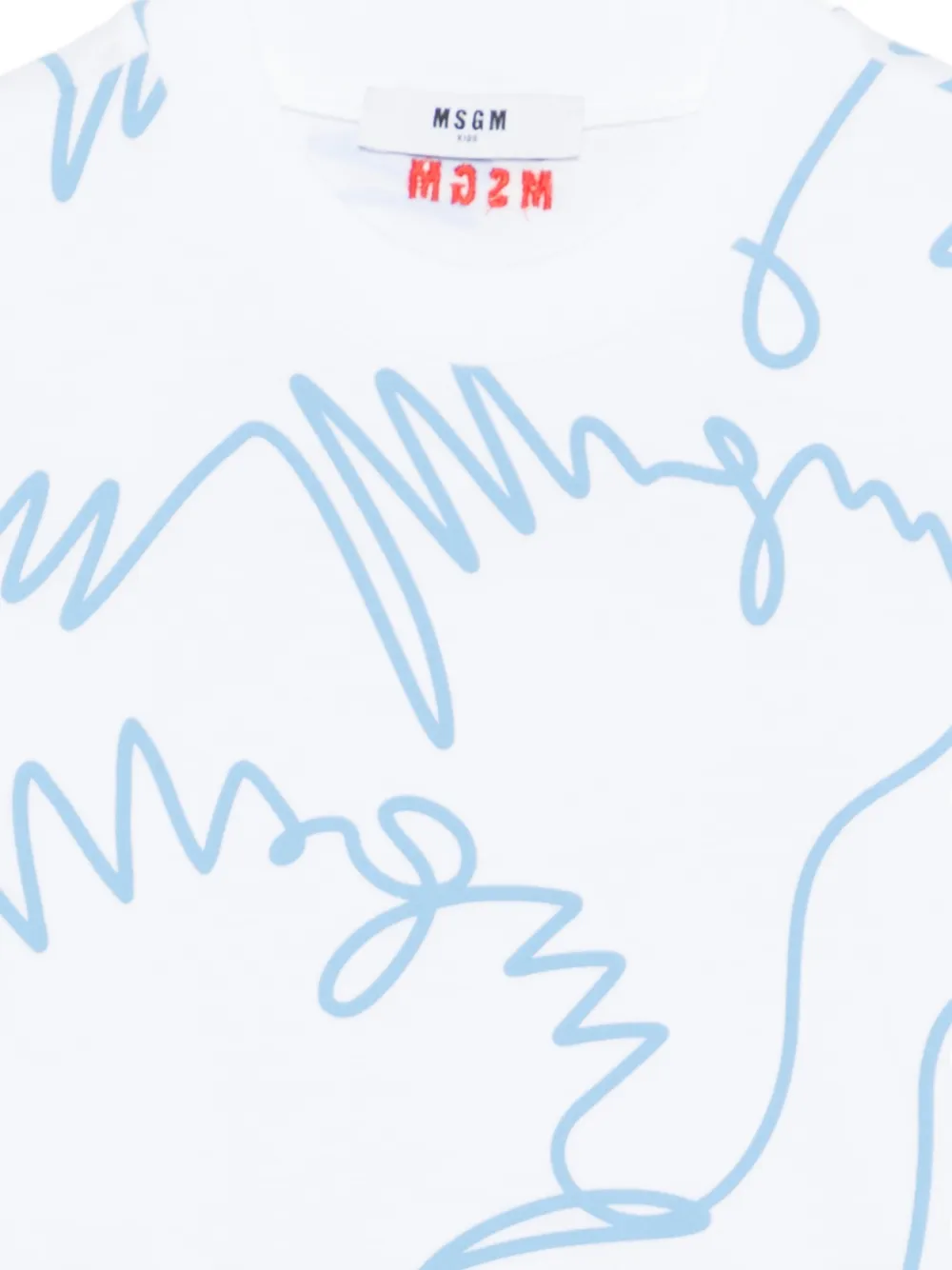  Msgm Kids Abstract-print T-shirt - White 