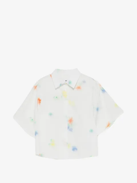 MSGM Kids floral-print short-sleeved shirt