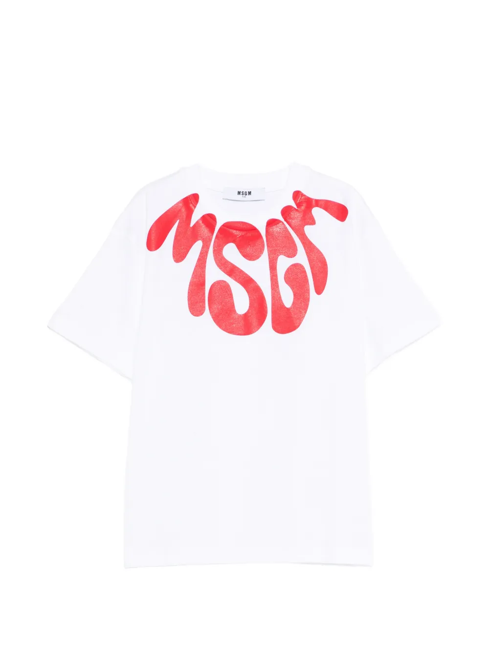 MSGM Kids graphic-print short-sleeve T-shirt - Bianco
