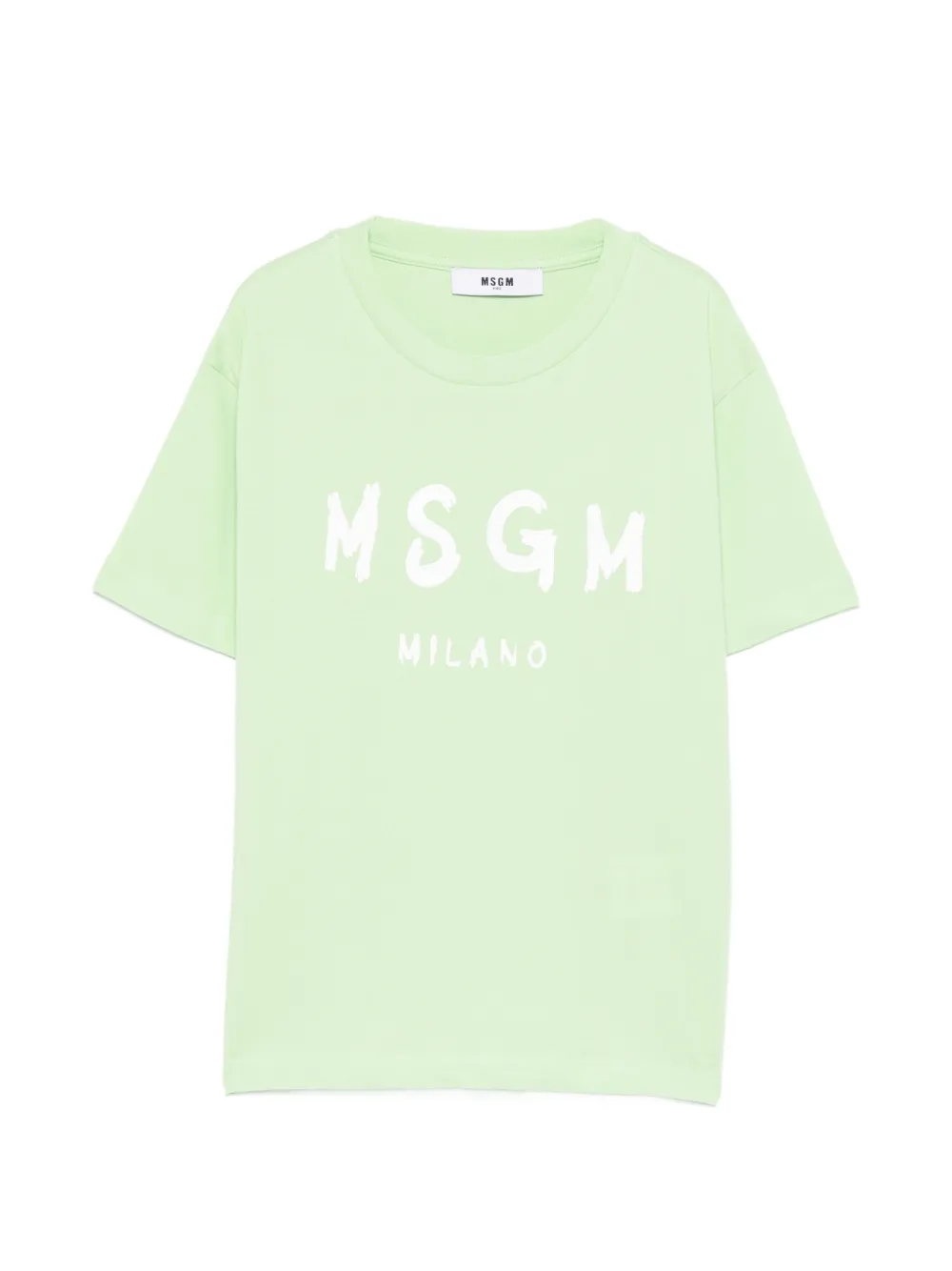 MSGM Kids logo-print T-shirt - Verde