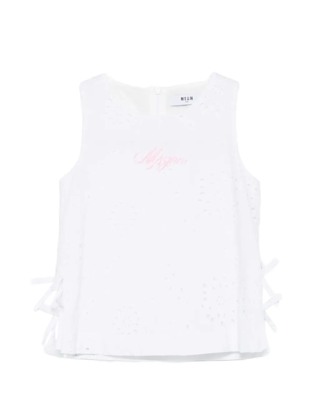 MSGM Kids Top girocollo - Bianco