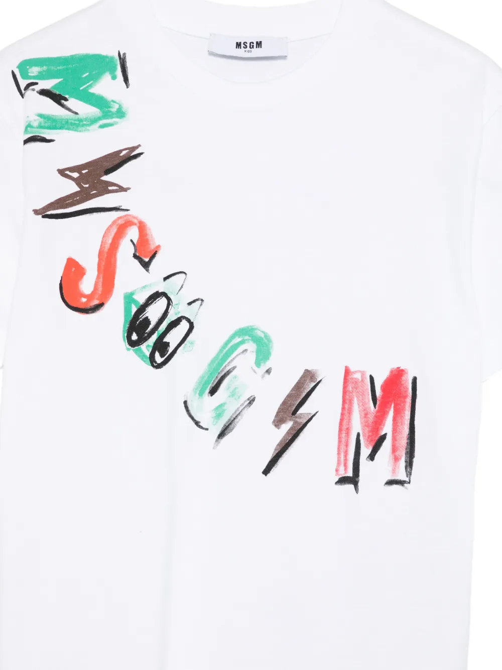 MSGM Kids T-shirt met logo Wit