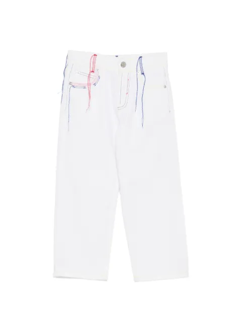 MSGM Kids stitching-detail denim jeans
