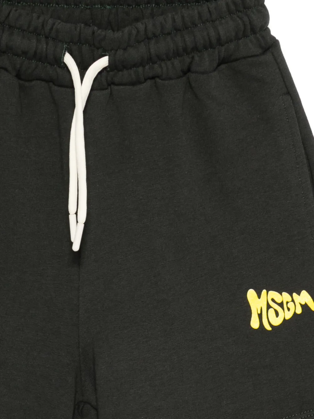  Msgm Kids Logo-print Drawstring Shorts - Black 