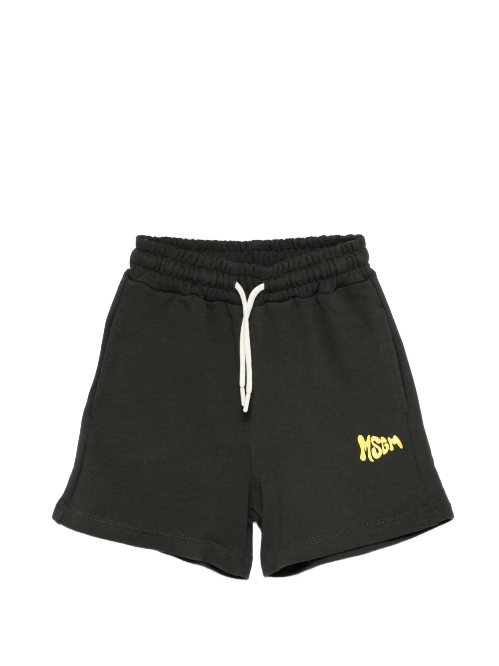 MSGM Kids logo-print drawstring shorts - Nero