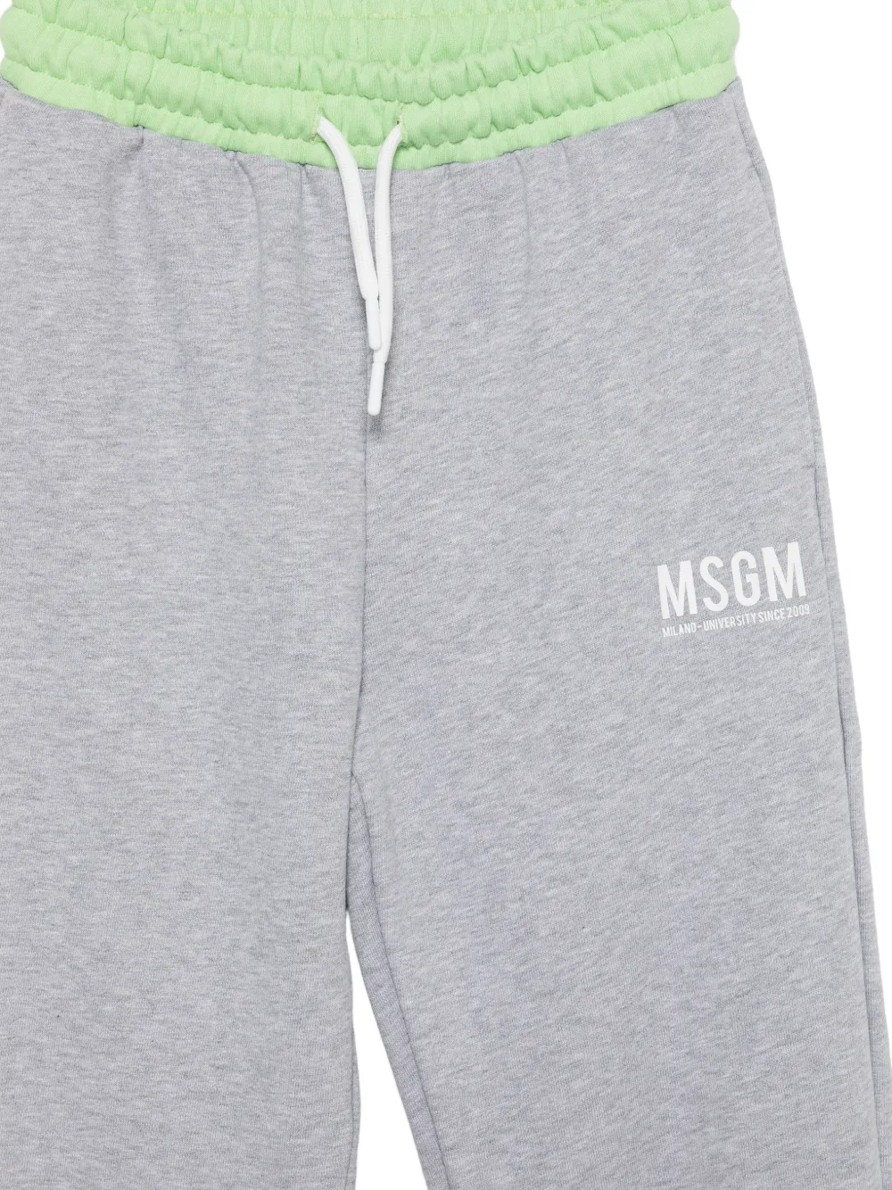 Msgm Kids Logo Drawstring Track Pants - Grey 