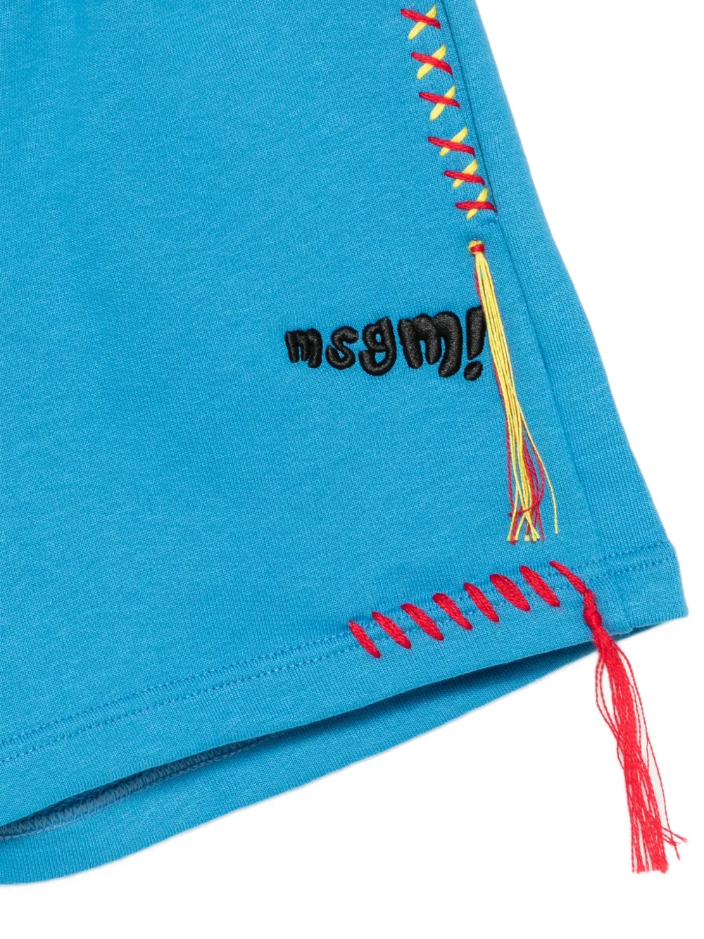  Msgm Kids Logo-embroidered Drawstring Shorts - Blue 
