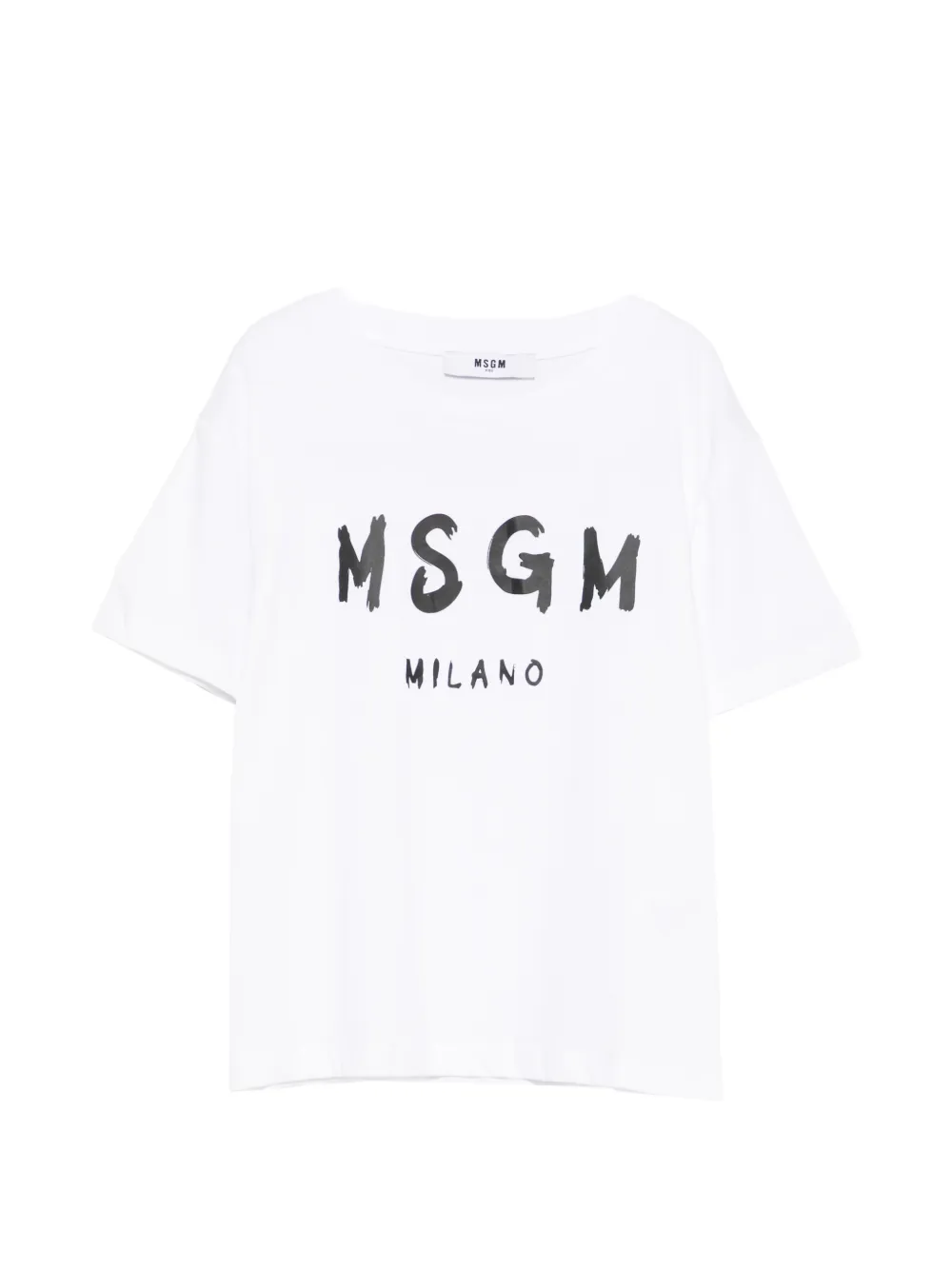 MSGM Kids logo-detail T-shirt - Bianco