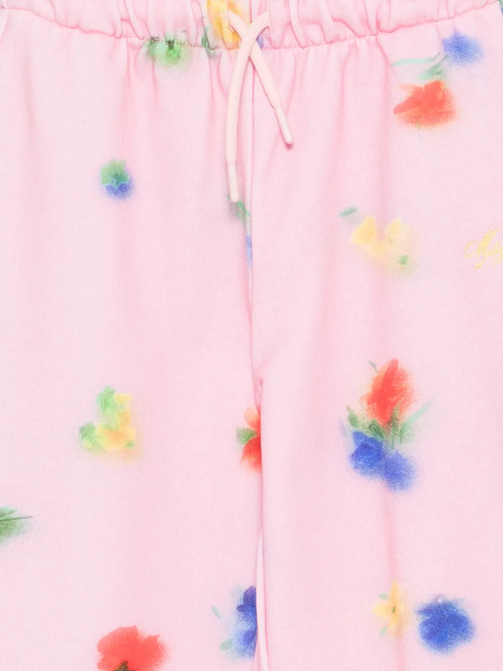 MSGM Kids Trainingsbroek met bloemenprint Roze