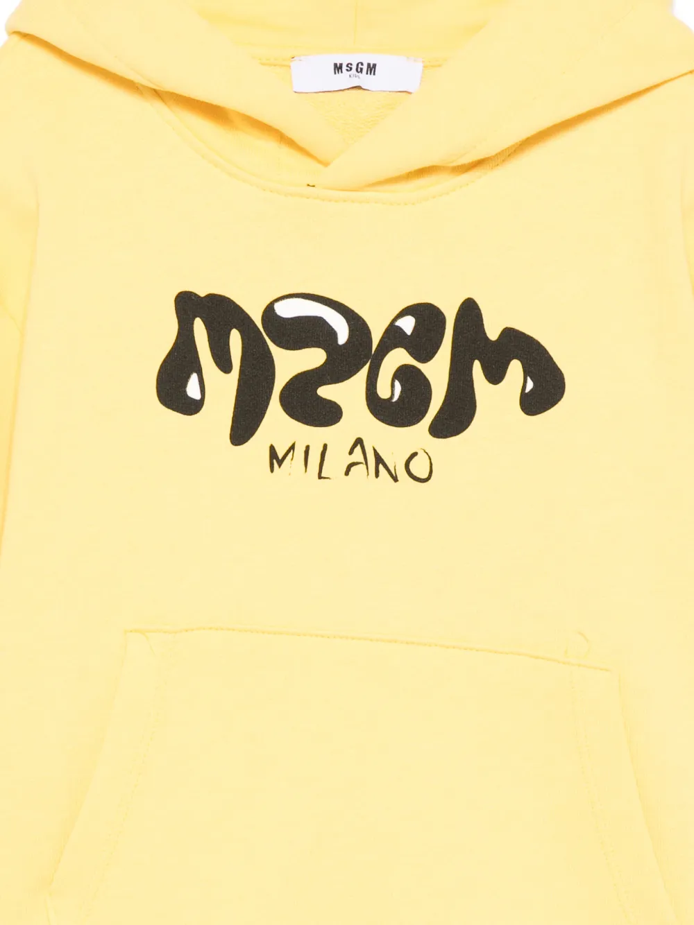  Msgm Kids Logo-print Hoodie - Yellow 