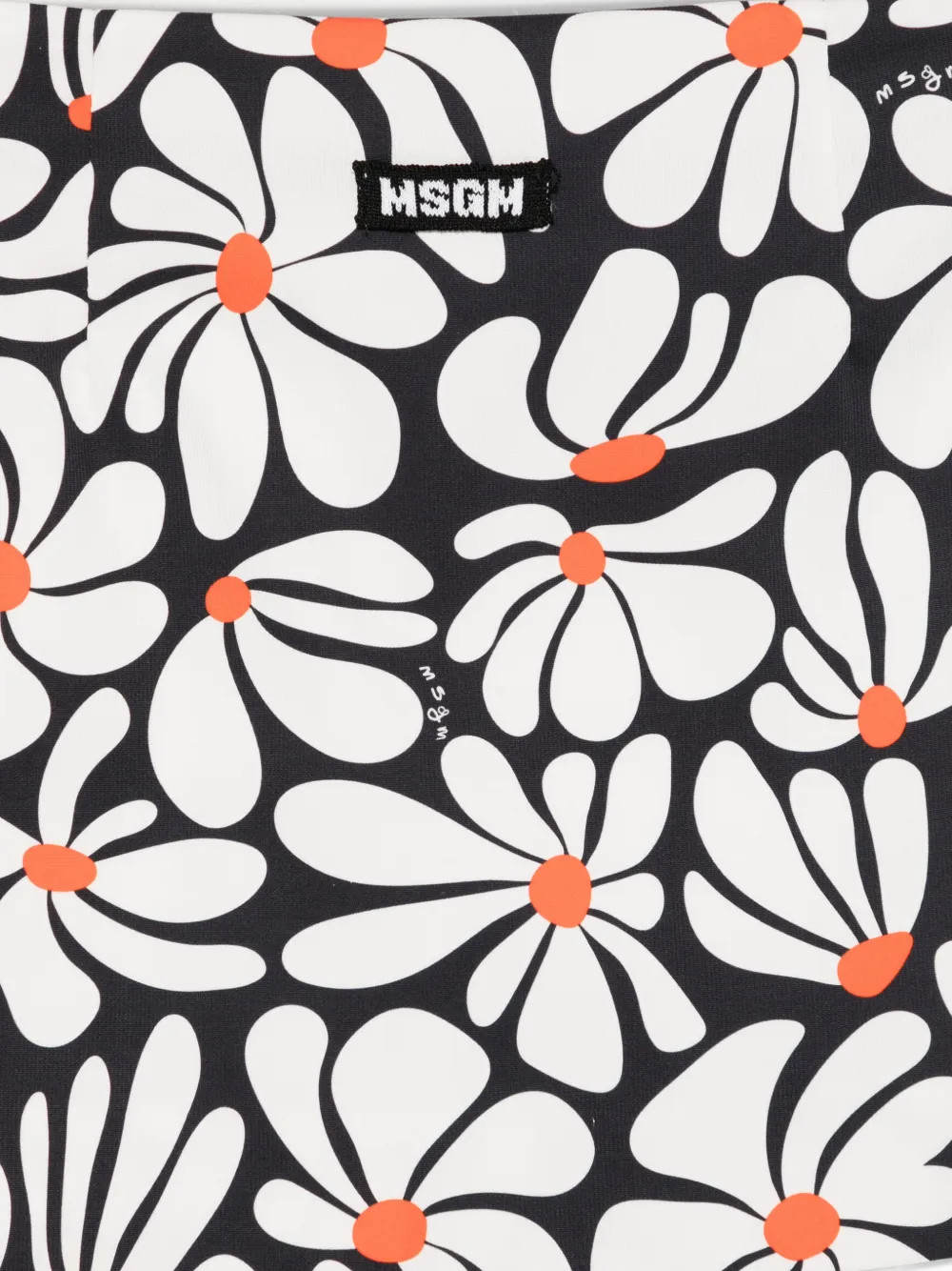  Msgm Kids Floral-print Pleated-hem Skirt - White 
