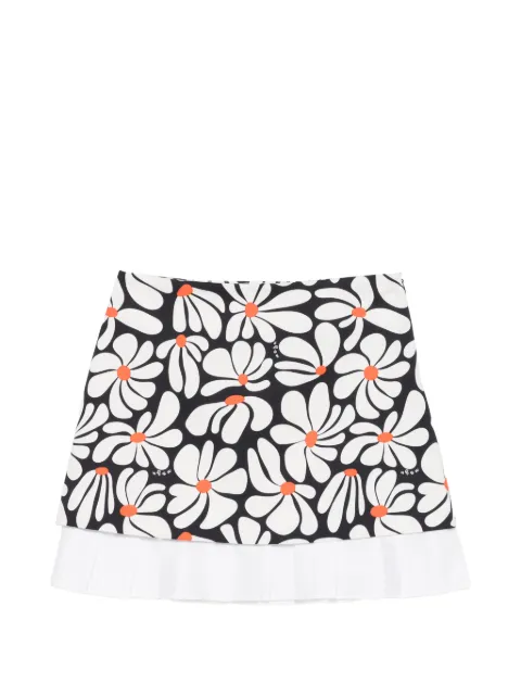 MSGM Kids floral-print pleated-hem skirt
