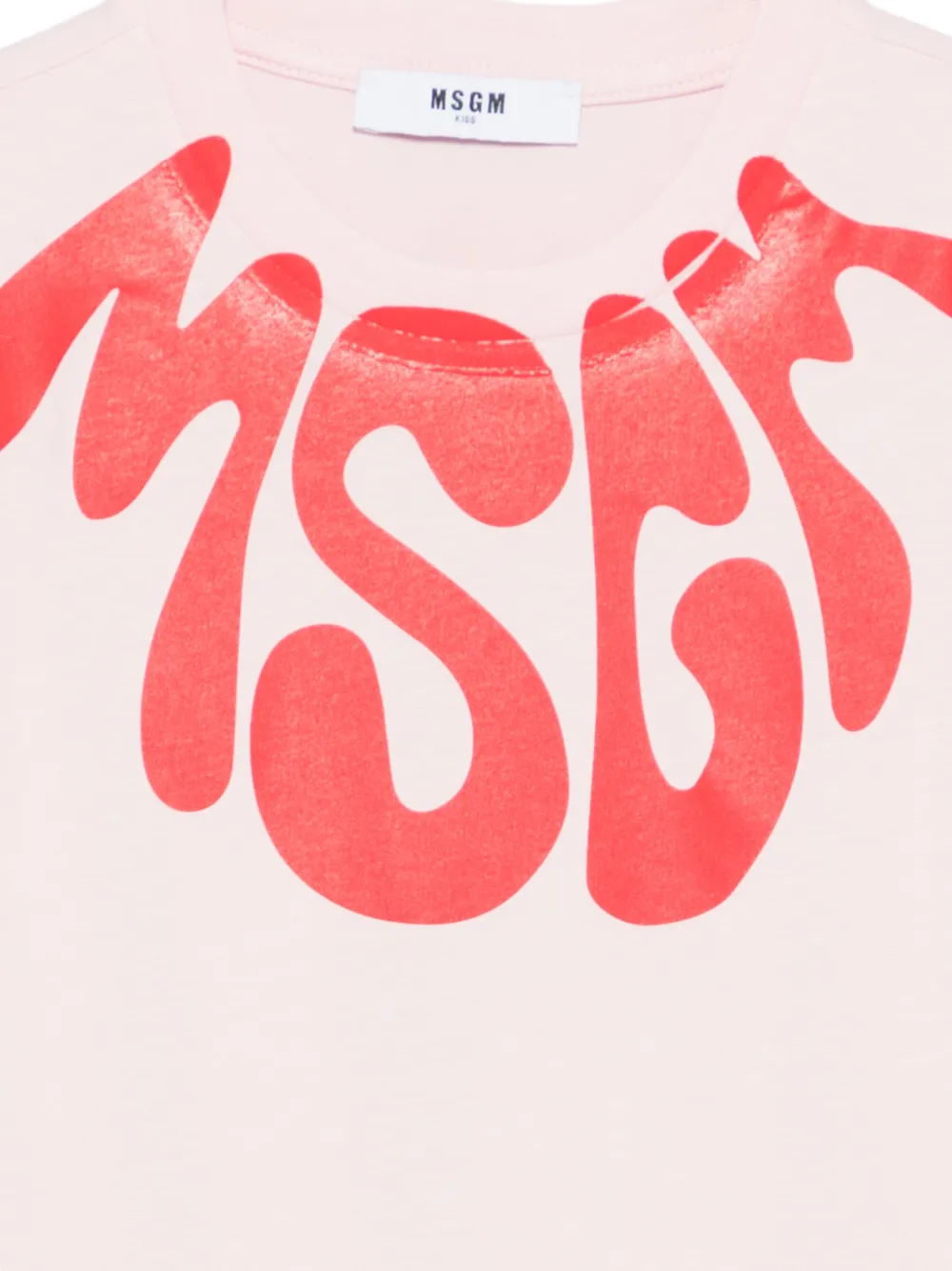 MSGM Kids T-shirt met logoprint Roze