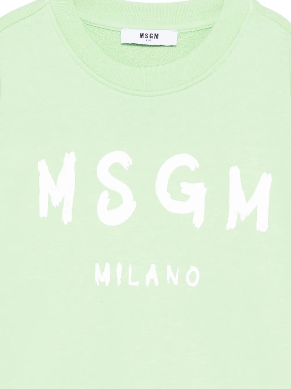 MSGM Kids Sweater met logoprint Groen