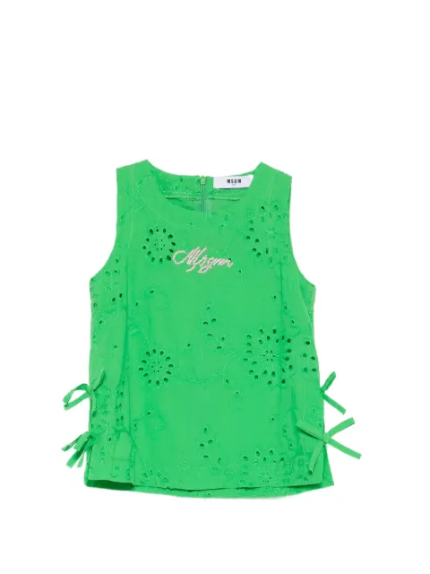 MSGM Kids bow-detail top