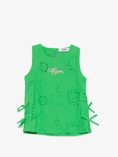 MSGM Kids bow-detail top
