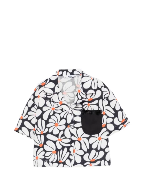 MSGM Kids chemise à fleurs