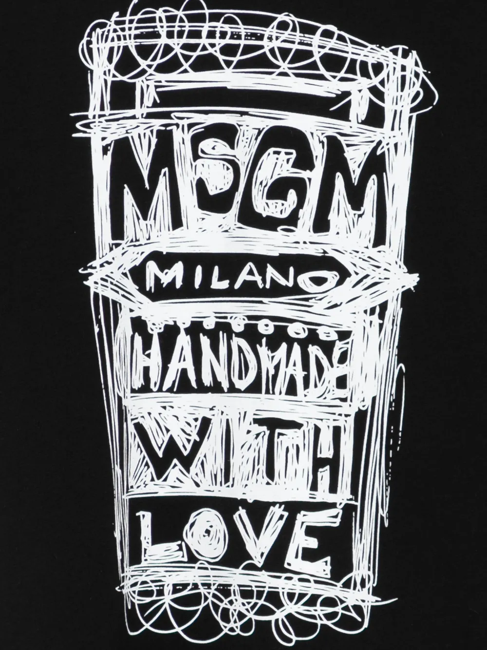 MSGM Kids T-shirt met print Zwart