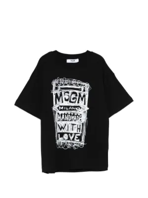 MSGM♡KIDS Tシャツ 白黒セット MSGM（エムエスジーエム） MSGM Tシャツ 半袖 トップス ブラック