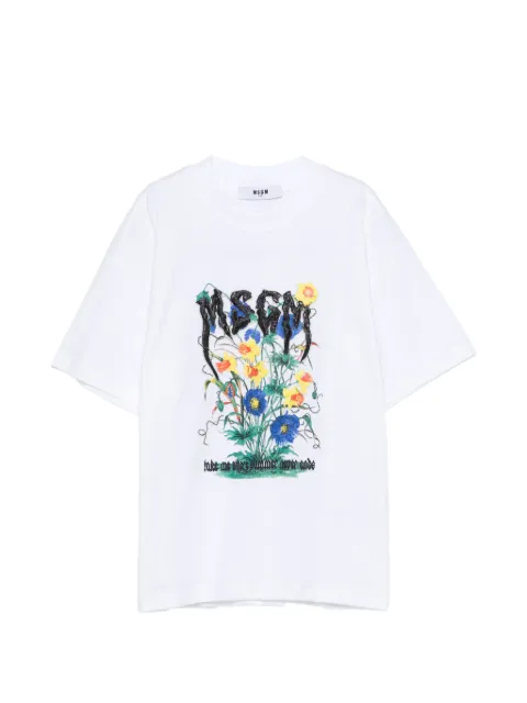 MSGM Kids t-shirt à fleurs