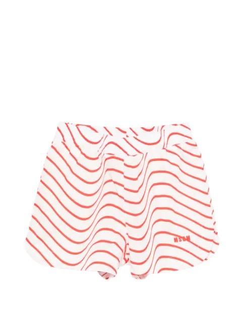 MSGM Kids logo-embroidered shorts