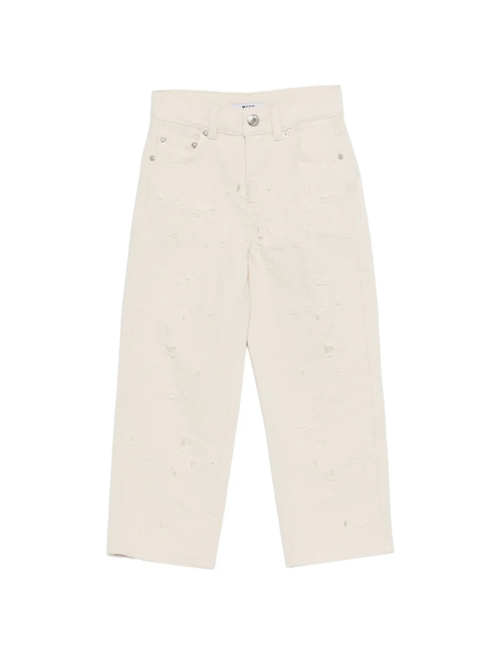 Msgm Kids' Five-pocket Jeans In Neutral