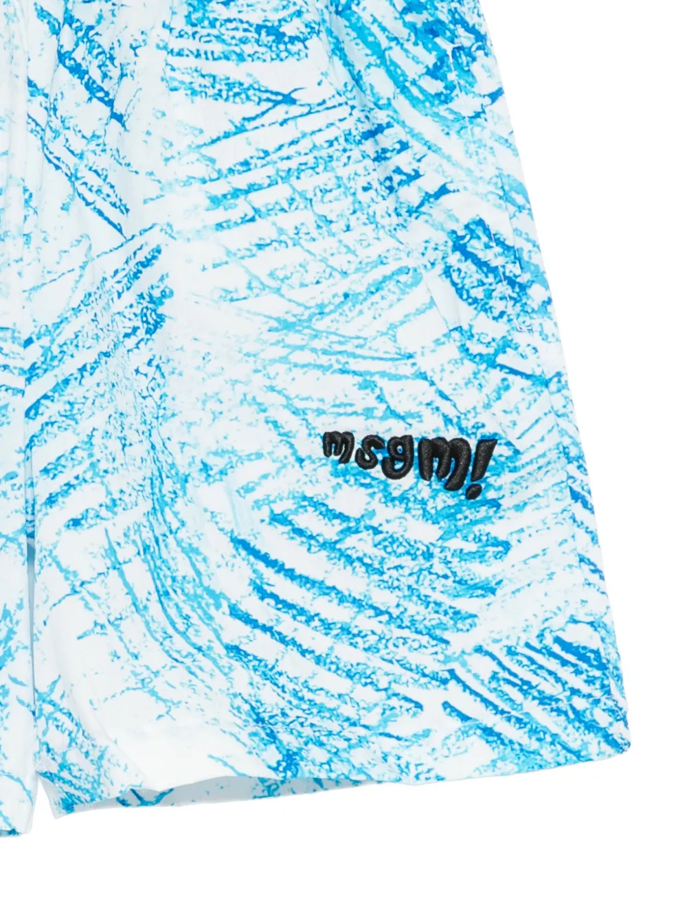  Msgm Kids Printed Shorts - White 
