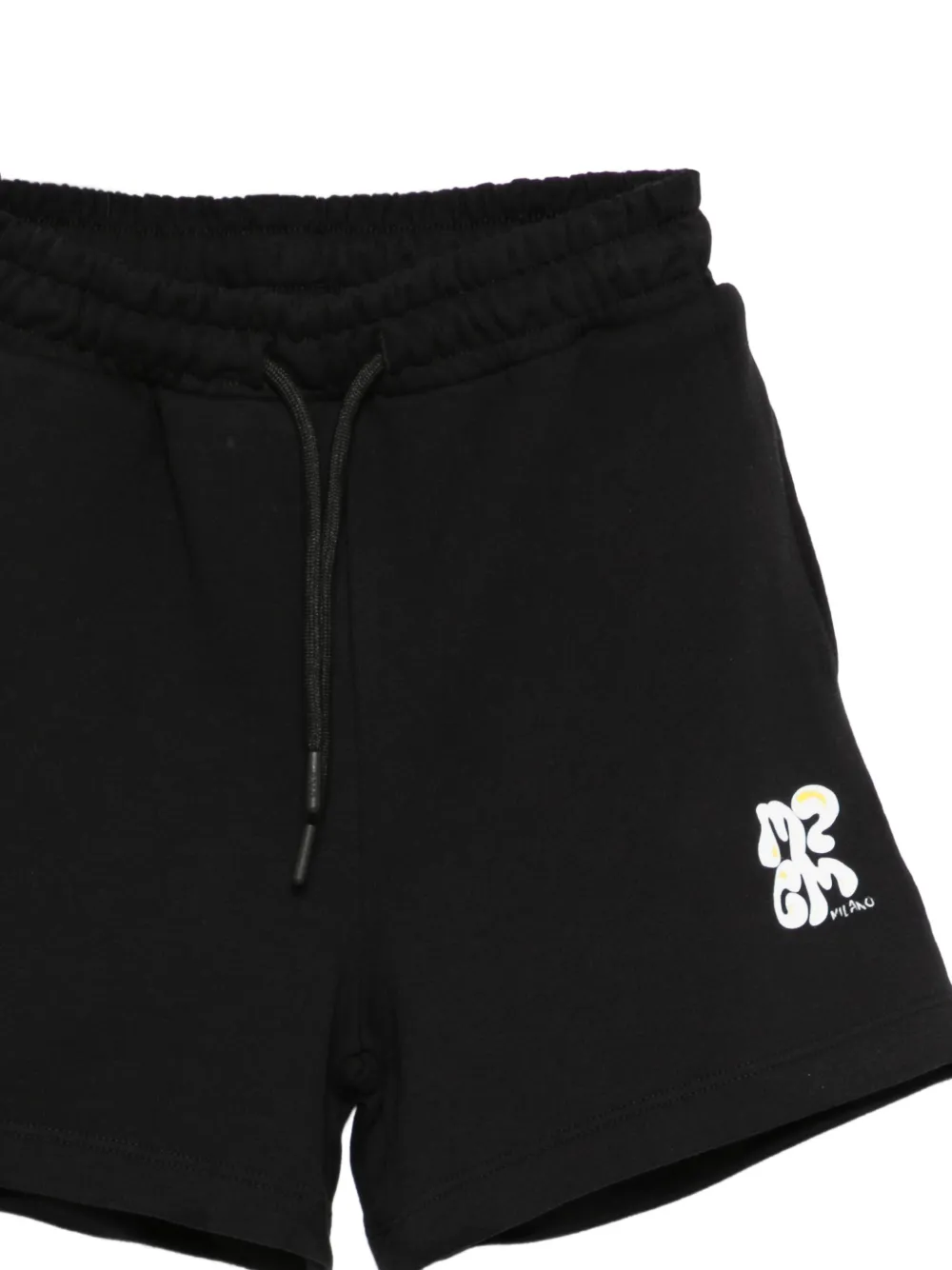  Msgm Kids Logo-print Drawstring Shorts - Black 
