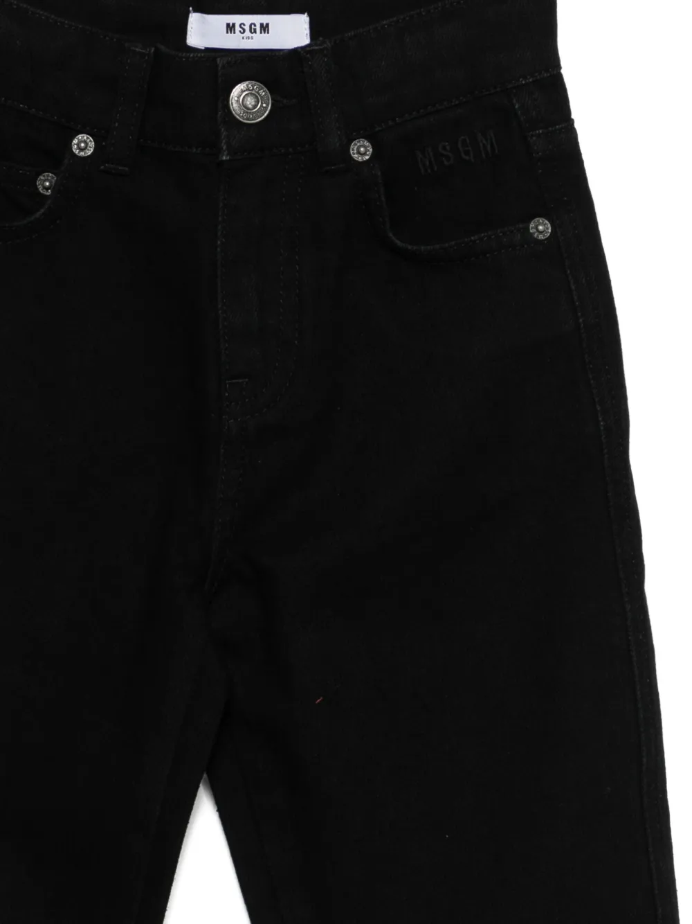 MSGM Kids Jeans met logodetail Zwart
