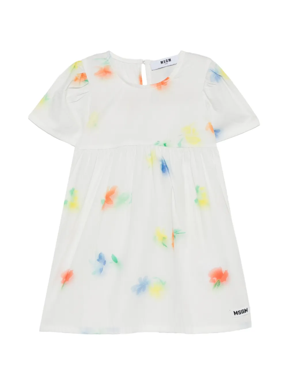 MSGM Kids floral-print dress - White