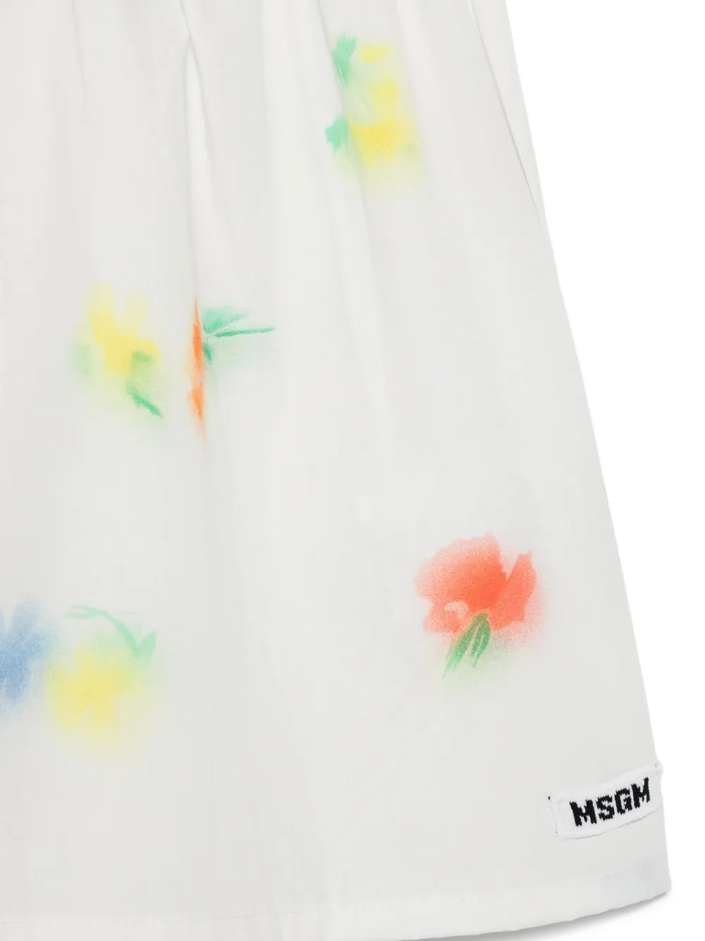 MSGM Kids Jurk met bloemenprint Wit