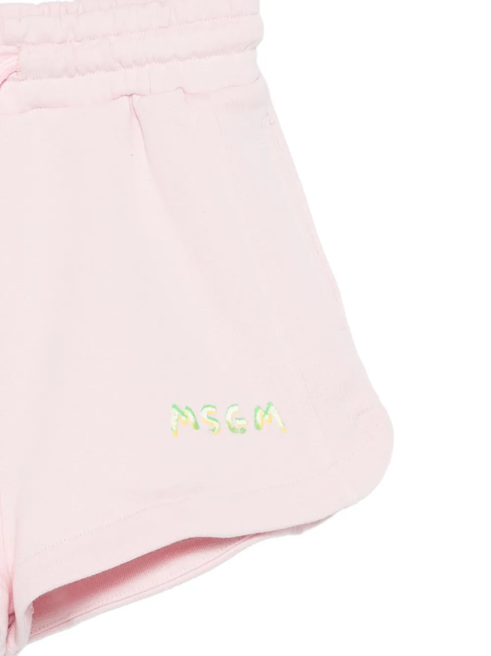  Msgm Kids Drawstring Embroidered Trousers - Pink 