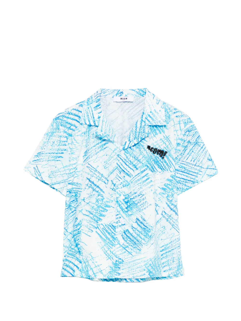 MSGM Kids print-detail shirt - Bianco