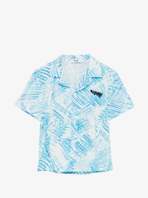 MSGM Kids print-detail shirt