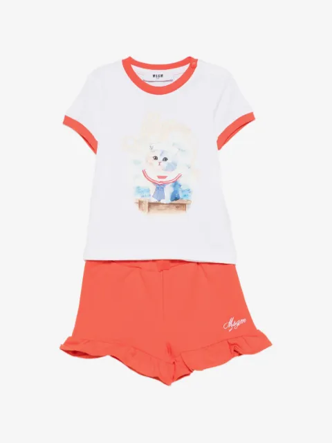 MSGM Kids cotton shorts set