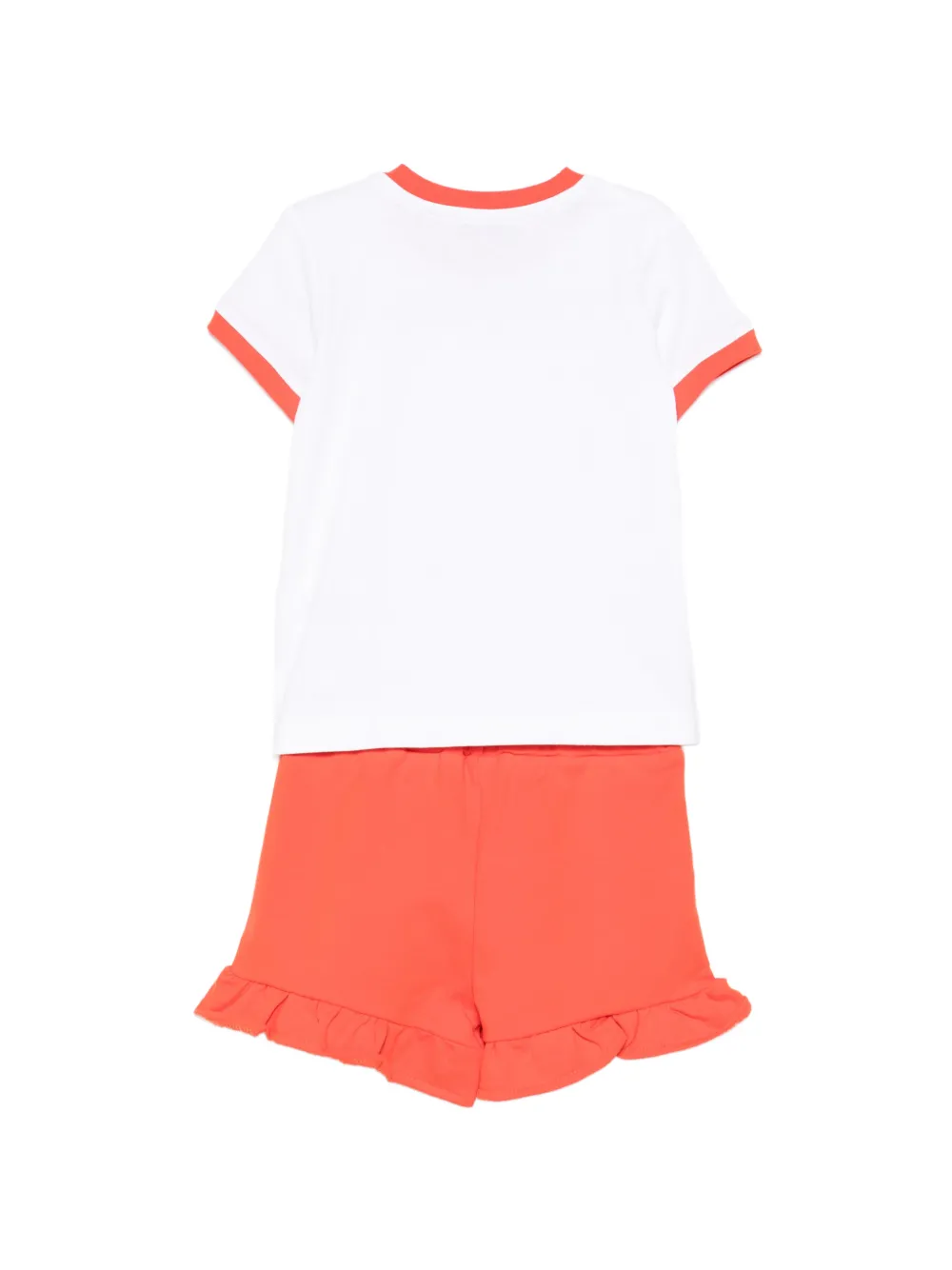 Msgm Kids Set De Pantalones Cortos De Algodón - Naranja 