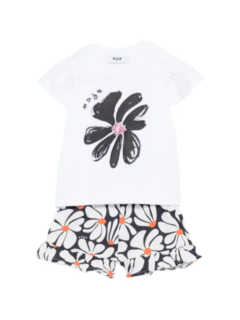 MSGM Kids floral-print short set