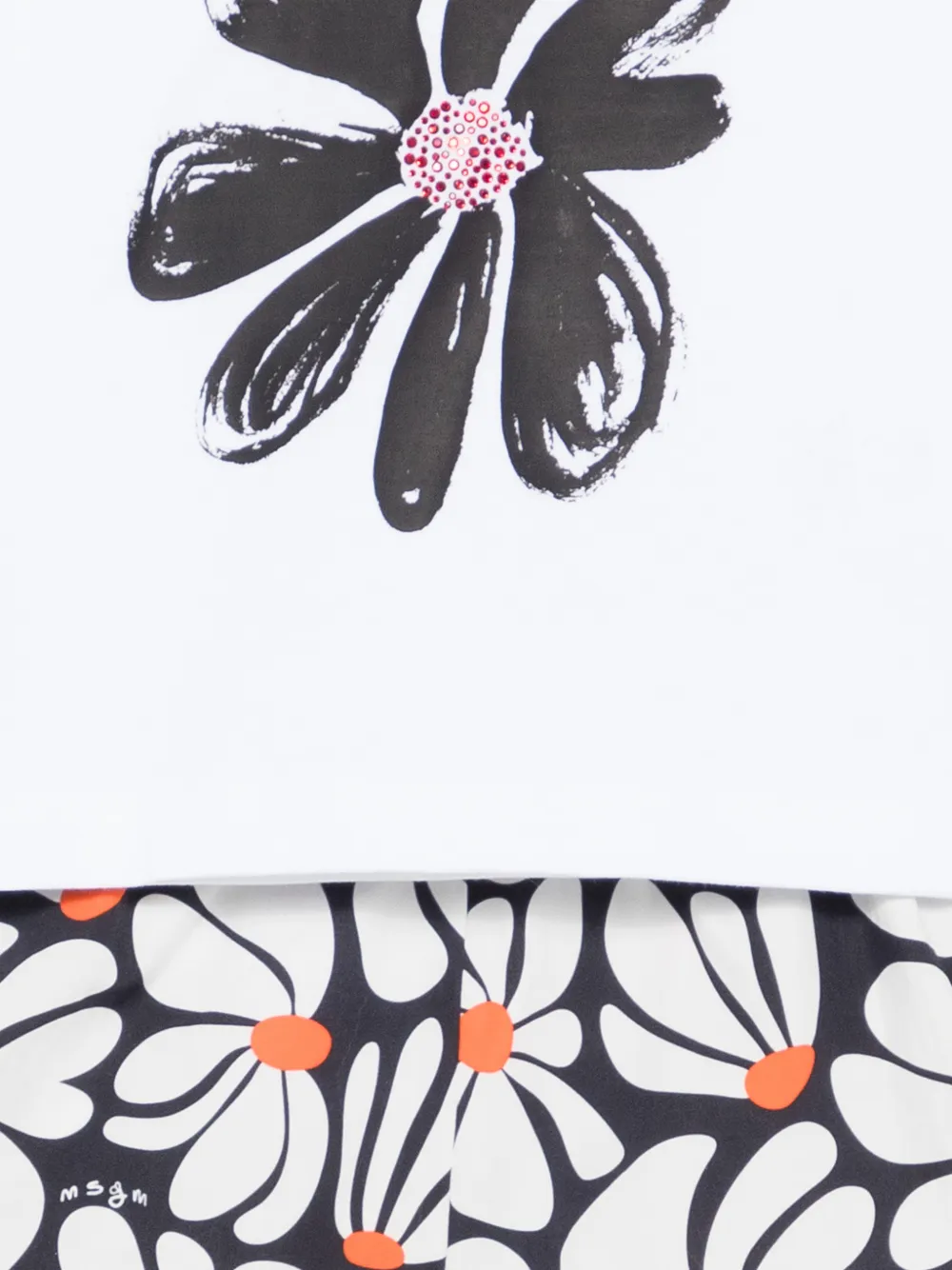 MSGM Kids Shorts met bloemenprint Wit