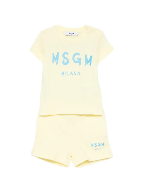 MSGM Kids logo-print short set
