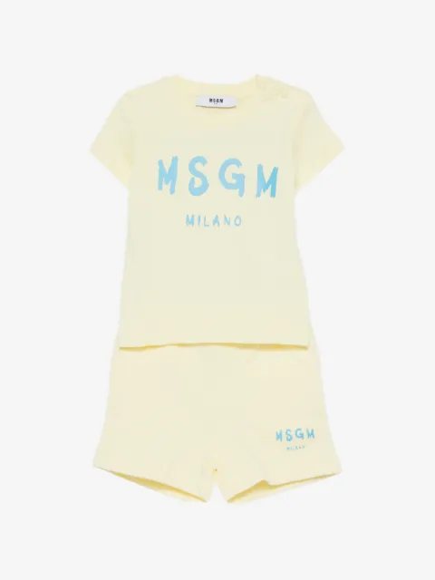 MSGM Kids logo-print short set