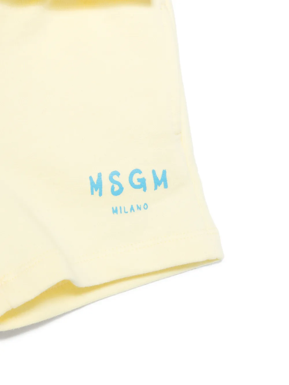 MSGM Kids Shorts met logoprint Geel