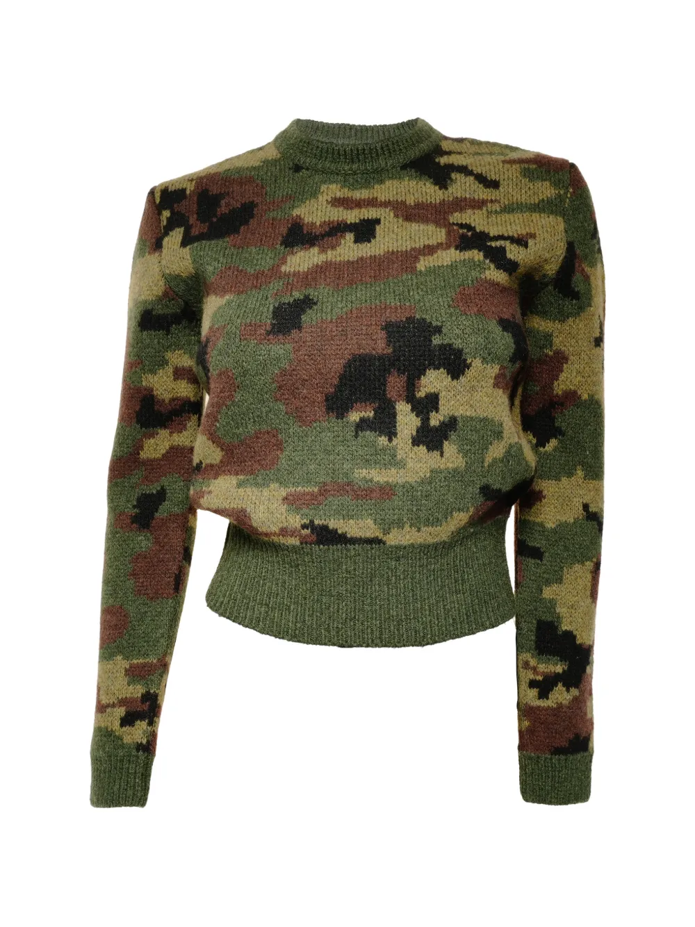 Miu Miu Pre-Owned 2019s camouflage-pattern sweater - Verde