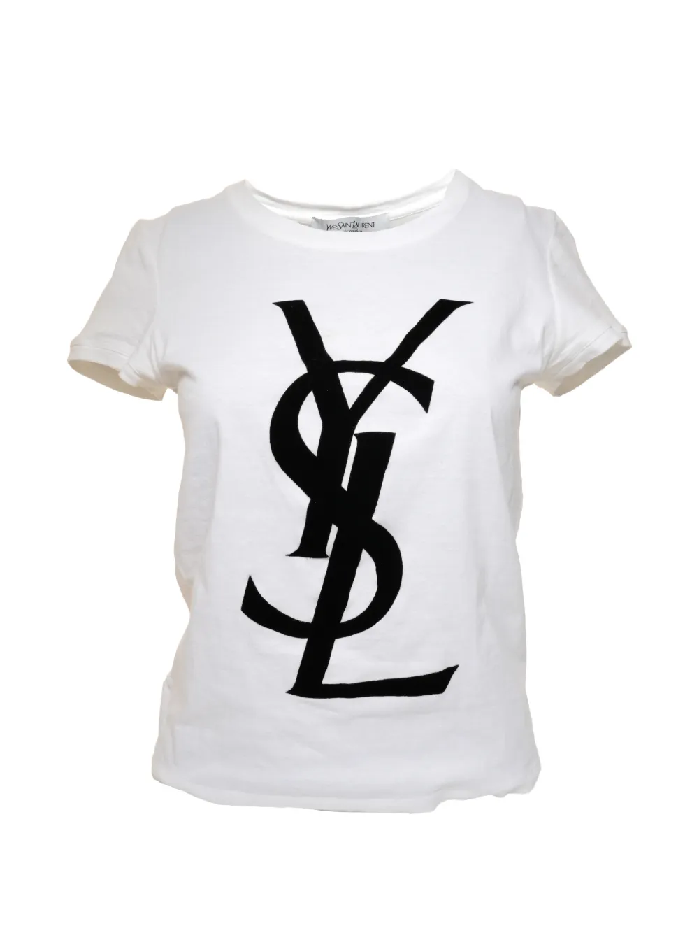 Saint Laurent Pre-Owned 2000s logo-detail T-shirt - Bianco