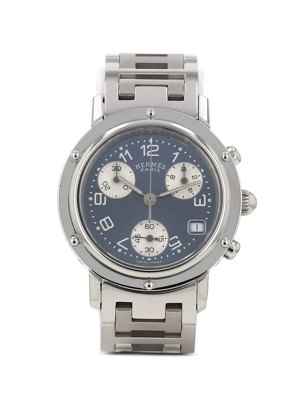 Hermès Pre-Owned 2000s Clipper Chrono 38mm watch - Blu